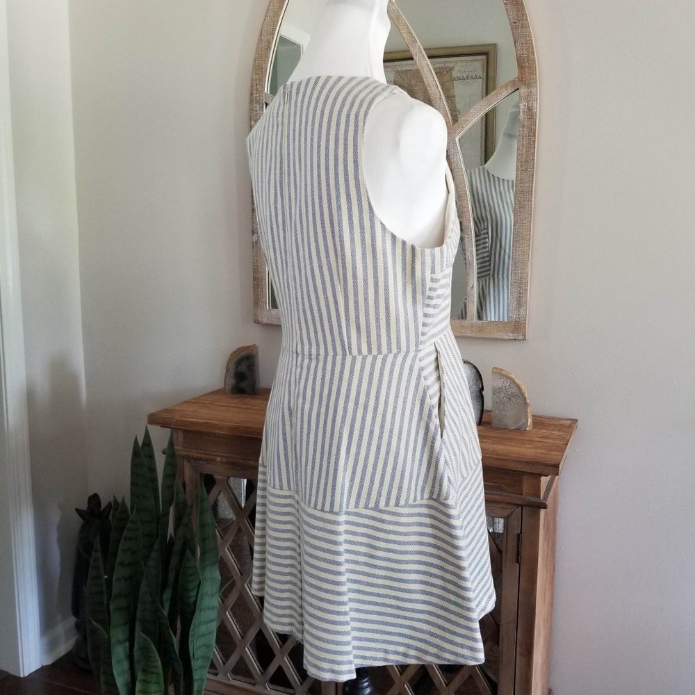 Do+Be Brand Dress. Blue & Ivory Stripe. Size Large. - Picture 6 of 12